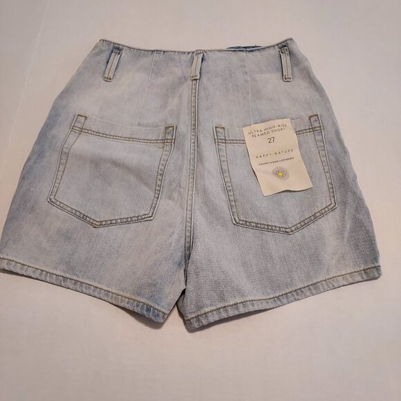 Happy Nature Ultra High Rise Seamed Shorts NWT - Picture 7 of 10